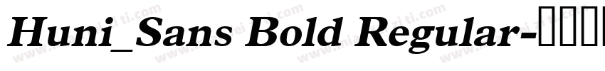 Huni_Sans Bold Regular字体转换